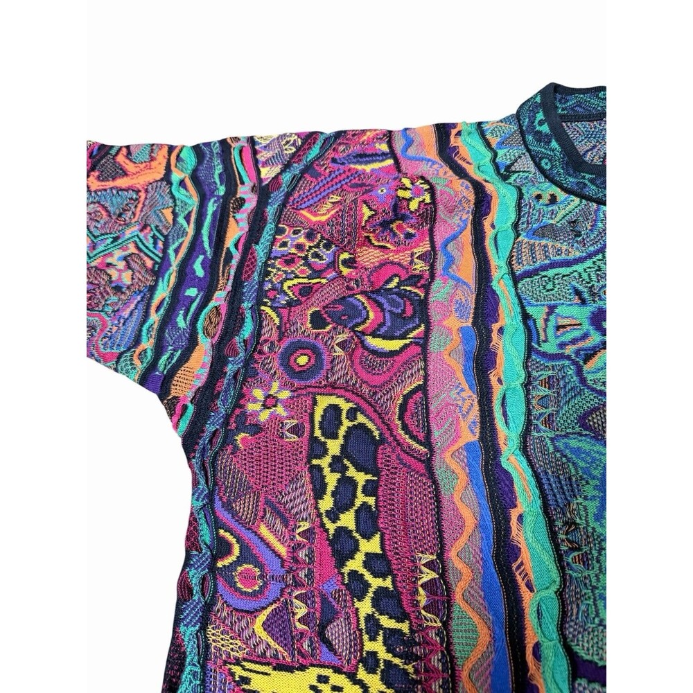 Rare Vintage COOGI Australia Zoo Animals Jungle 3D Knit Mercerized Cotton L - Picture 15 of 16